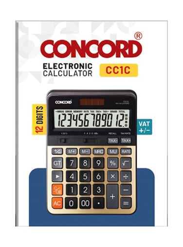 CONCORD CC1C Electronic Calculator, Extra Large Display
