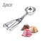 GulfDealz Ice Cream Scoops Cookie Scoops with Trigger Meat Ballers Potato Mashers, Stainless Steel &ndash; Silver