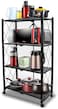4-Tire Kitchen Microwave Racks Shelving Storage Unit Foldable Bread Racks, Storage Racks, Trolleys, Metal Organizer Wire Rack for Home Kitchen