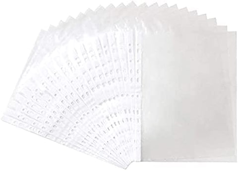 Plastic Punch Pockets Folders A4 - 100 Pcs