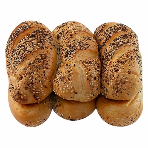 6 Multicereals Brown Hotdog Buns 400g