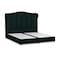 In House Shumt Linen Bed Frame - Queen - 200x140cm - Dark Green