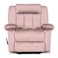 In House Velvet Rocking &amp; Rotating Recliner Chair - Light Pink - AB05