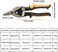 Abbasali Metal Cutting Scissors Multi-Purpose Tin Snips Household Industrial Handheld Cutting Tools Used For 1.2mm/0.05In Cold RolLED Sheet &amp; 0.7mm/0.03In Stainless Steel(Straight Head)