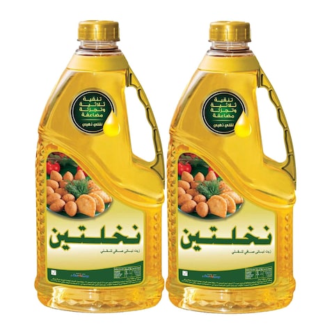 Buy Nakhlatain Pure Vegetable Oil For Frying 1.5l X 2 in Saudi Arabia