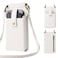New Ladies Multifunctional Crossbody Vertical Mini Shoulder Bag/Mobile Phone Bag White