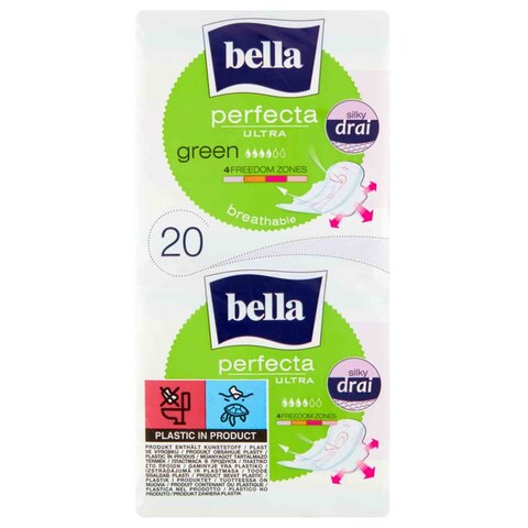 Bella Women Pads Perfecta Ultra Green 20 Pads Online | Carrefour Jordan