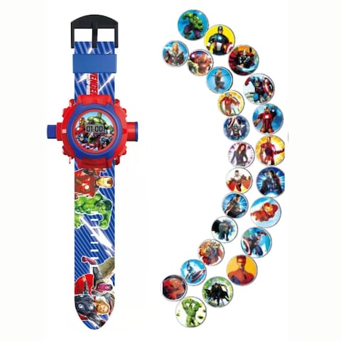 Marvel 24 Images Projector Watch Digital Wrist Watch for Boys and Girls. Online Carrefour UAE