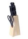 Delcasa 6-Piece Caliber Cutlery Set With Stand Brown/Black