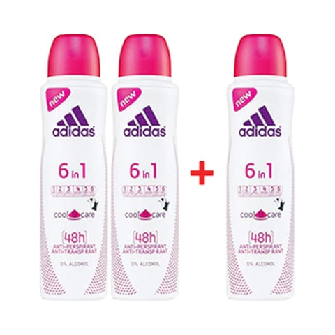 Adidas 6-In-1 Action Cool And Care Deodorant Body Spray 150ML