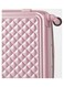 Partner 4-Piece Textured Checkered Luggage Trolley Set, Light Pink