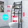 Metal Stand 3 Tier Shelves Over The Toilet Rack Bathroom Space Saving Storage Organizer Multipurpose Black