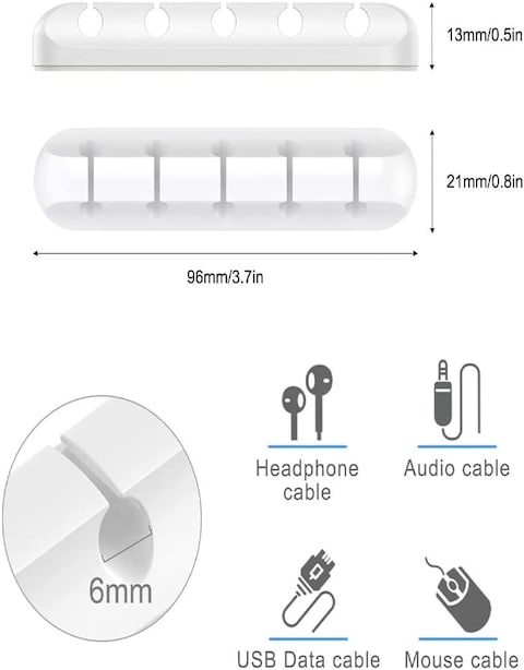 كورالبلو كابل منظم لسلطة الطاقة USB TV PC Home and Office Pack 3