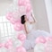 Party Time 30-Pieces 12inch Light Pink and White Metallic Balloons Latex &amp; Confetti Balloons Birthday Balloons Helium Balloons For Wedding Baby Shower Valentines Day and Birthday Party Decoration - Pa