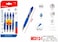 Motarro 0.7mm Tip Gel Ink Retractable Ballpoint Pen 4-Piece Set Blue (MC013-1)