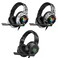 ONIKUMA-ONIKUMA K19 3.5mm Wired Gaming Headset Over Ear Headphones Noise Canceling E-Sport Earphone with Mic LED Lights Volume Control Mute Mic for PC Laptop PS4 Smart Phone