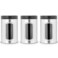 Brabantia 335341 Stainless Steel Canister Set With Window (Pack Of 3)
