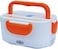 Generic Lunch Boxes, Electric Food Warmer Portable Heated Lunch Box Set 40W Electric Double-Layer Heating Heating Truck Oven Hot Rice Cooker (Orange)