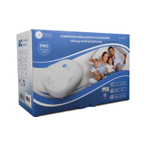 AFRA Compressor Nebulizer, White, AC, With Accessories, AF-400CN, 2 Years Warranty
