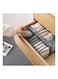 Generic 3 Pack Foldable Drawer Organizer, Suitable For Underwear/Underpants/Socks/Bra/Panties/Ties, Clear