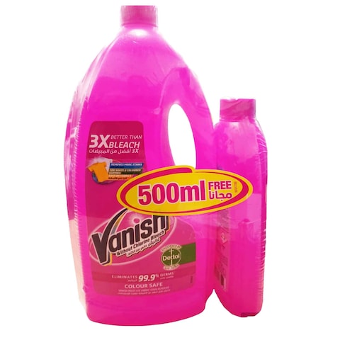 Vanish Laundry Stain Remover Liquid for White Coloured Clothes, 1.8L + 500 ml Free