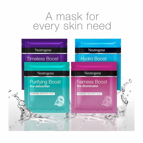 Neutrogena Face Mask Sheet - The Detoxifier - Purifying Boost Hydrogel Recovery - 1 Sheet Mask