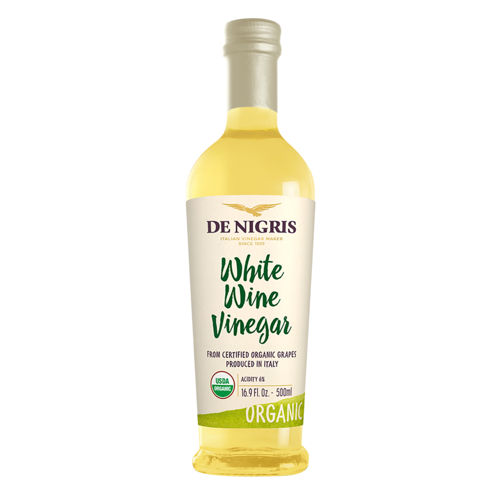 De Nigris Organic White Wine Vinegar 500ml