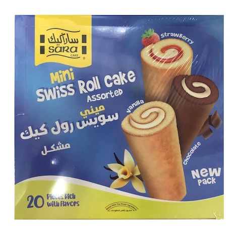 Sara Assorted Mini Swiss Roll Cake 25g x Pack of 20