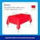 Markq Plastic Tablecloth for Rectangle Table 54" x 72" Disposable Table Cover for Bridal Shower Wedding Birthday Party Decorations (Red)
