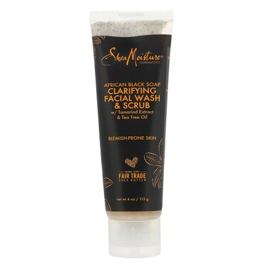 Shea Moisture African Clarifying Black Face Wash And Scrub 113g
