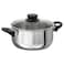 Pot With Lid Glass Stainless Steel 2.8 L