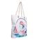 Anemoss  Beach Shoulder Bag for Women, Large and Lightweight Summer Pool Bag with Rope Handle and Inner Pocket, Blue and White Color