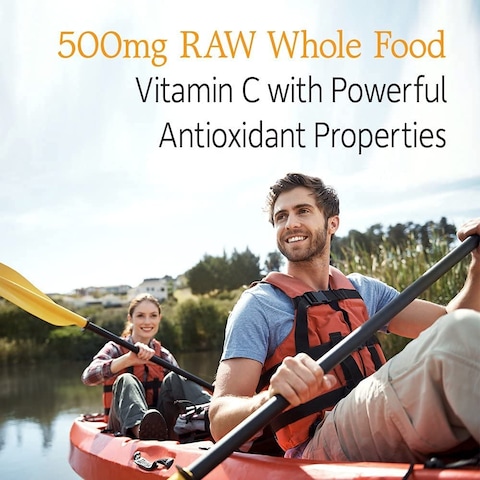 Garden Of Life Vitamin C, Vitamin Code Raw Vitamin C, 120 Vegan Capsules, 500mg Whole Food Vitamin C With Bioflavonoids, Fruits &amp; Veggies, Probiotics, Gluten Free Vitamin C Supplements For Adults