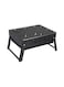 Generic Portable BBQ Charcoal Grill Black 13.77x10.75x2.45inch