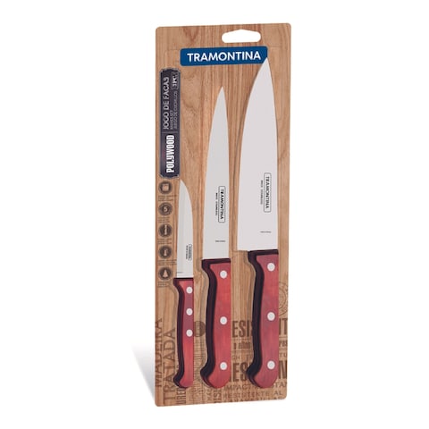 3 PCS KNIVES SET POLYWOOD