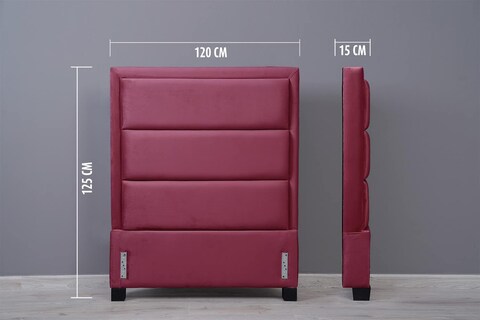 PAN Home Home Furnishings Trojan Headboard Velvet Pink L-120: H-125cm 120x125 Pink