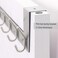 Webi Over The Door Hook Door Hanger:Over The Door Towel Rack With 6 Hooks For Hanging Coats, Door Towel Hanger Door Coat Hanger Over Door Coat Rack For Towels, Clothes, Back Of Bathroom, Silver