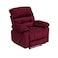 In House Velvet Rocking Recliner Chair - Burgundy - NZ60