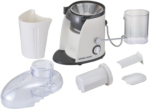 Black &amp; Decker 400W Juicer Extractor With Wide Chute - White, Je400-B5, 2 Years Warranty
