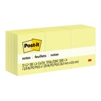 Buy Post-it Notes Canary Yellow 653. 1.5 x 2 In (38 mm x 51 mm) 100 Sheets/pad 12 Pads/Pack in UAE