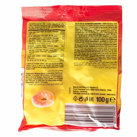 Trolli Sour Gummi Peach Rings Gummi Candy 100g