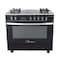 بوتاجاز بريميوم 6090GS-AC-383-IDSH-S-F غاز وكهرباء - 5 شعلات - أسود