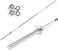 Marshal Fitness Barbell Bar Weight Bar Dumbbell Bar Chromed, 47 Inches, Straight With Spin Lock