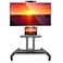 Mobile TV Cart Rolling TV Stand With Wheels For 32-70 Inch LED LCD Flat Curved Screens, Height Adjustable Trolley Floor Stand with Shelf For Home Office