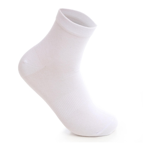 Plain Half Ankle Socks For Men - White