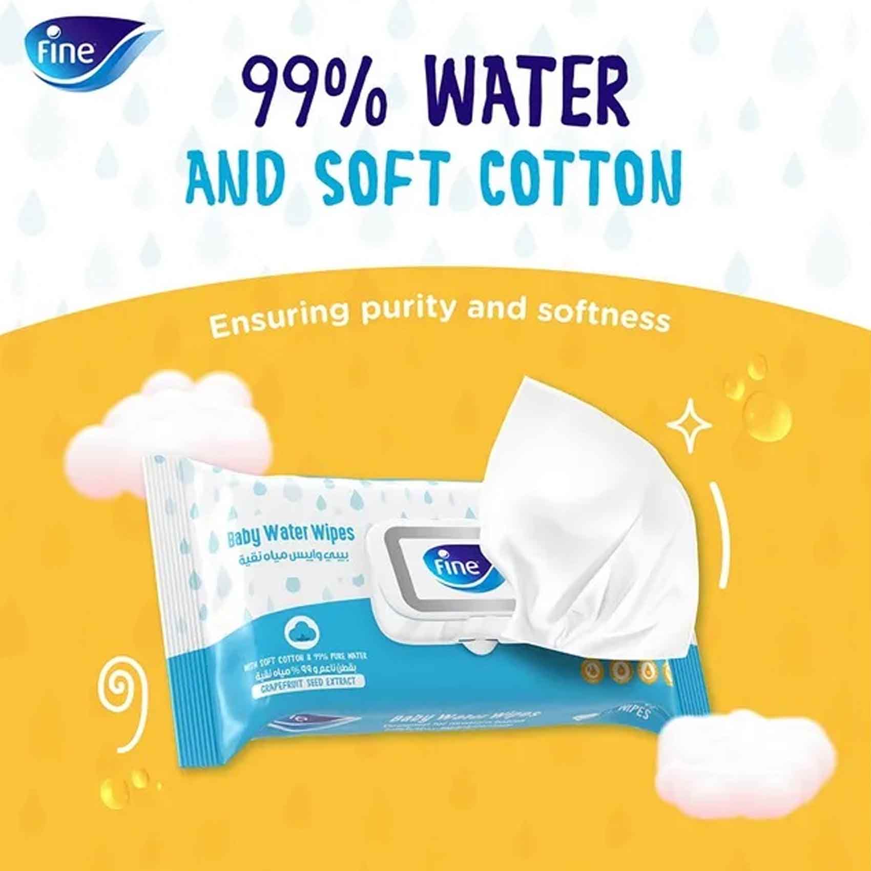 Fine Baby Water Wipes with Grapefruit Seed Extract 72 Wipes product thumbnail 2
