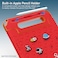 Moxedo Rugged Protective EVA Silicone Kids Case Cover, Shockproof DIY 3D Cartoon Pattern With Pencil Holder, Stand And Handle Grip Compatible For Apple iPad 2022 (10th Gen) 10.9 inch (Red)