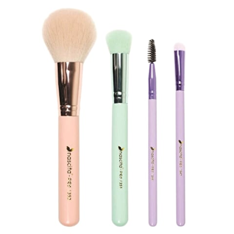 Nascita Pro Soft Colores Series Daily Make-Up Brush Set 4 Pieces