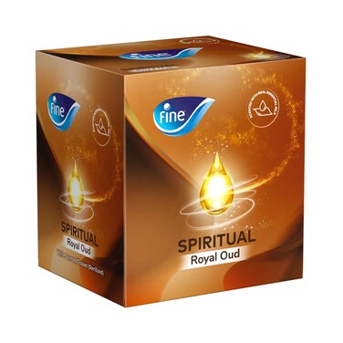 فاين سبيريتوال رويال عود مناديل الوجه المعطرة باللون الأبيض 100 منديل