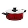 Tefal C3044685 Tempo Flamme Dutch Oven With Lid 24cm Black/Red
